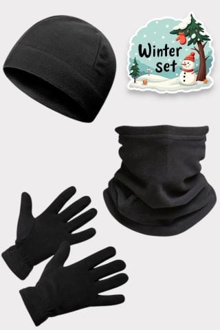 Polar Bere - Boyunluk - Eldiven 3'lü Set