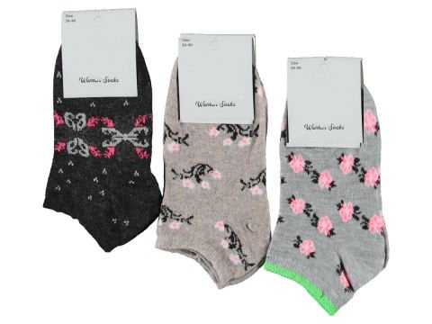 12'li Penye Desenli Bayan Patik Çorap 133267