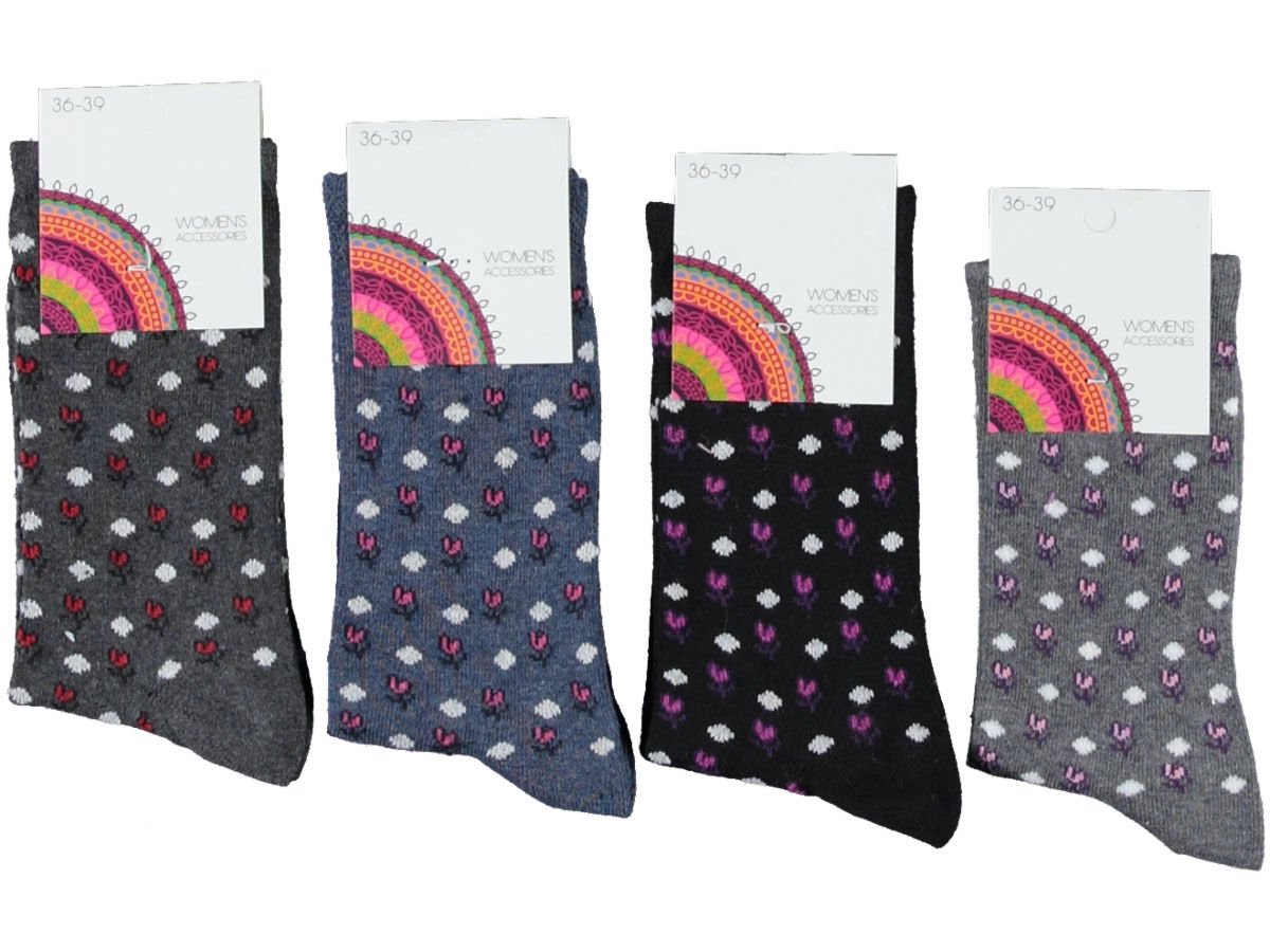 12'li Desenli Bayan Soket Çorap 137975