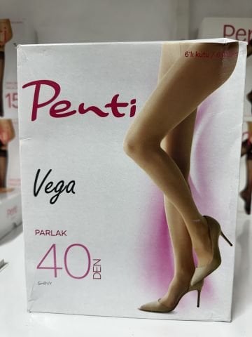 6'lı Penti Vega 40 Denye Kalın Parlak Külotlu Çorap