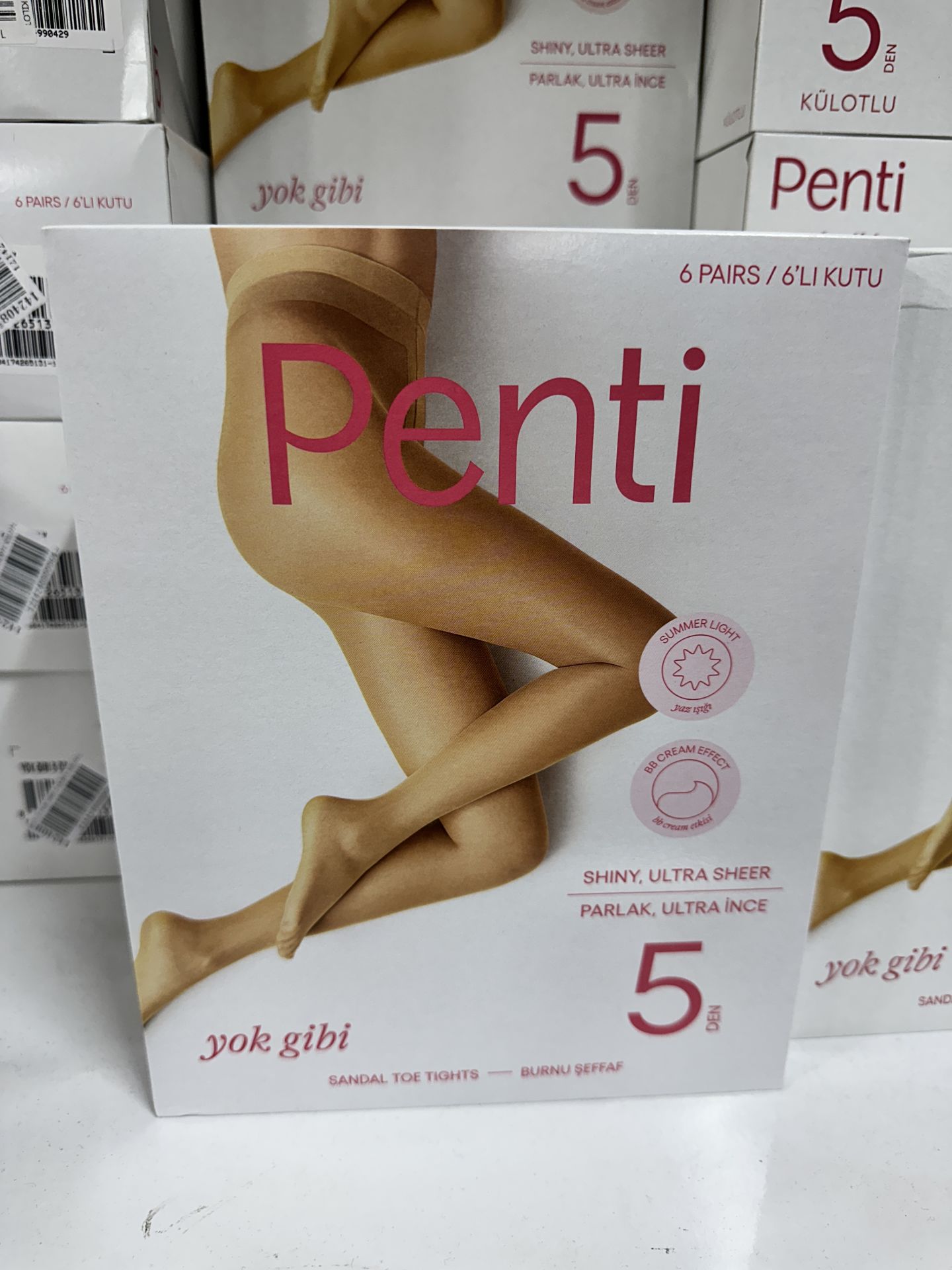 6'lı Penti 5 Den Yok Gibi Parlak Ultra İnce Külotlu Çorap