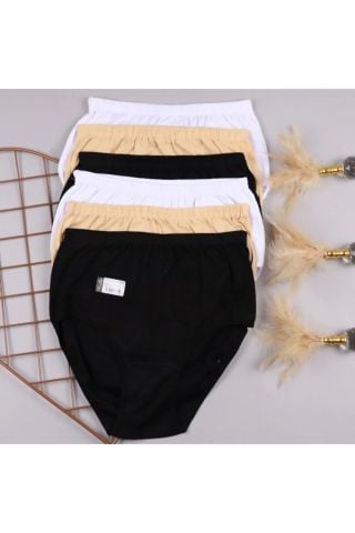 6'lı Tutku Ribana Kalın Lastik Bayan Bato Külot TKD0922