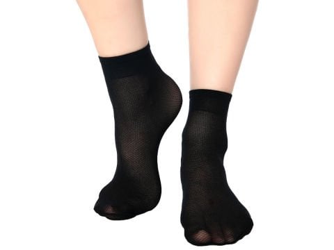 Siyah Bayan Petek Soket Çorap 147799