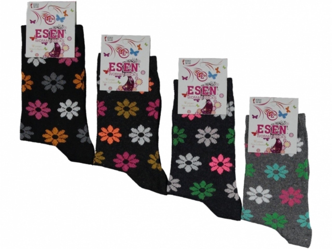 12'li Desenli Bayan Soket Çorap 130428