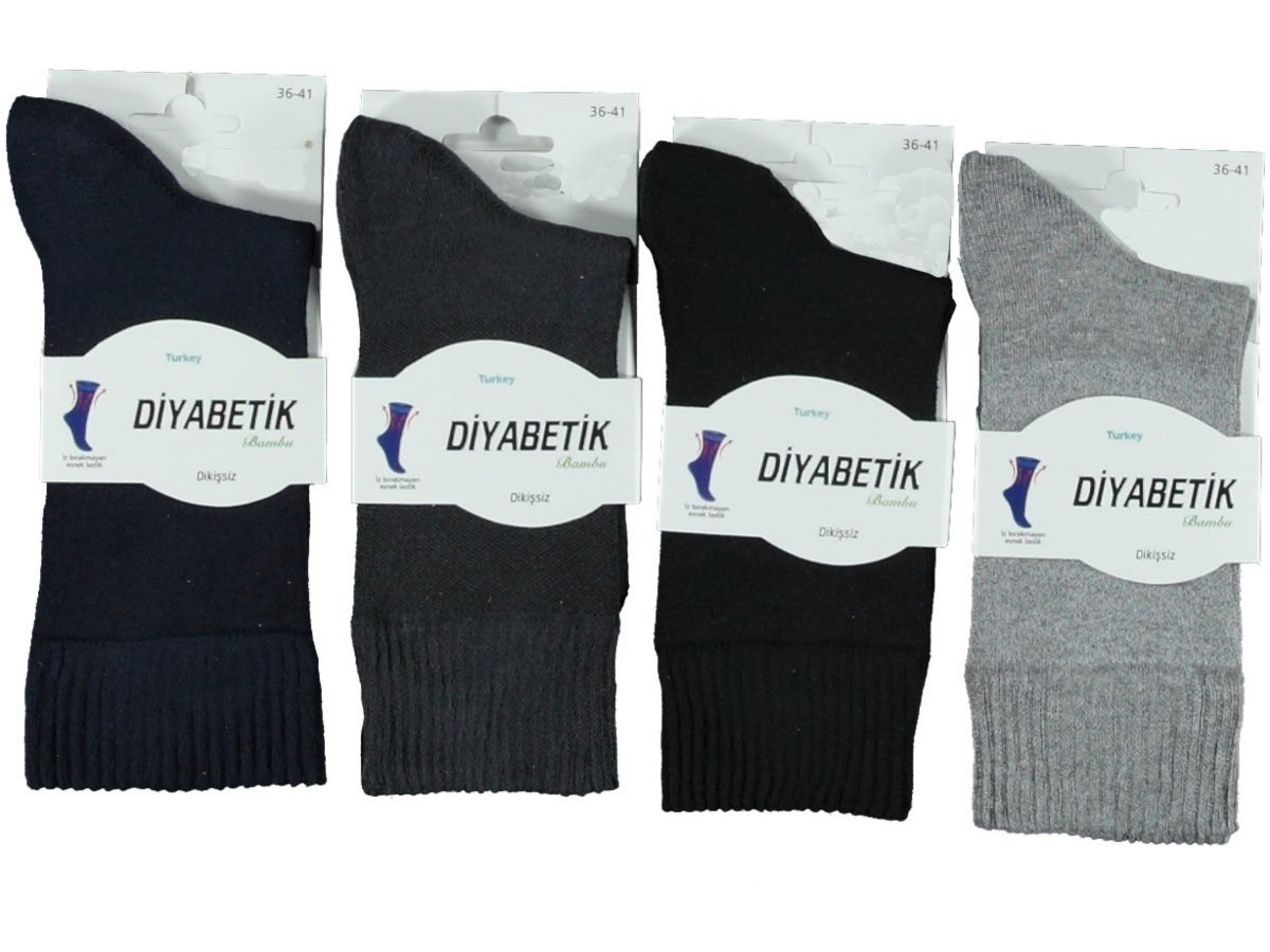 12'li Bambu Düz Lastiksiz Bayan Çorap 141744