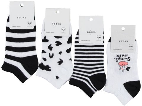 12'li Desenli Bayan Patik 143205