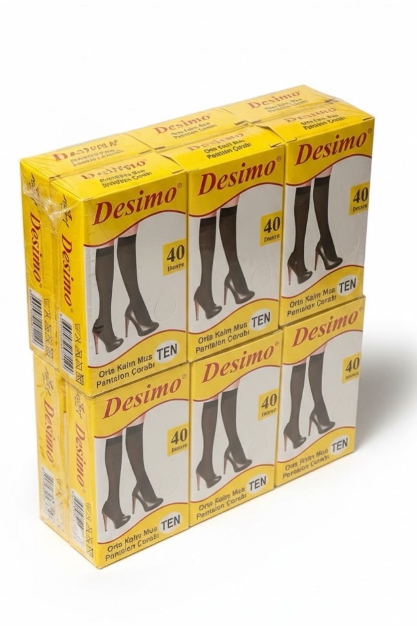 12'li Desimo 40 Denye Dizaltı Çorap Sarı Kutu 143013