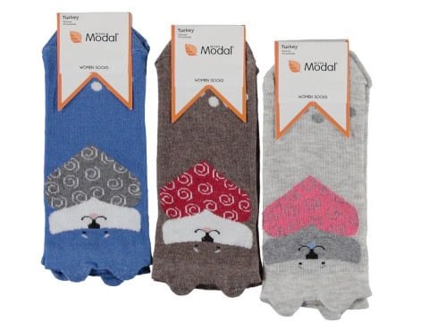 12'li Üç Boyutlu Bayan Patik Çorap 139312