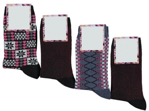 12'li Desenli Bayan Soket Çorap 137368