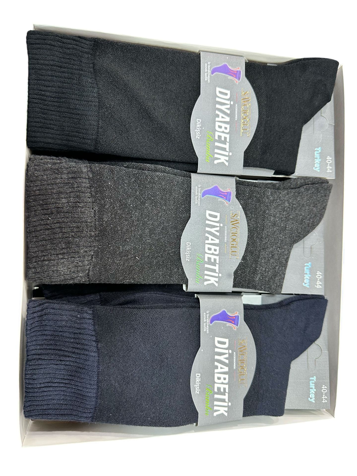 12'li Dikişsiz Bambu Erkek Diabet Çorap