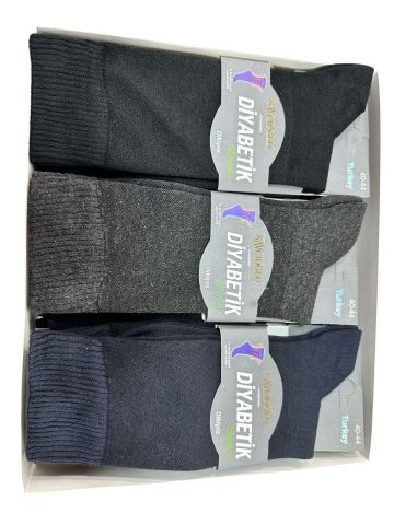 12'li Dikişsiz Bambu Erkek Diabet Çorap