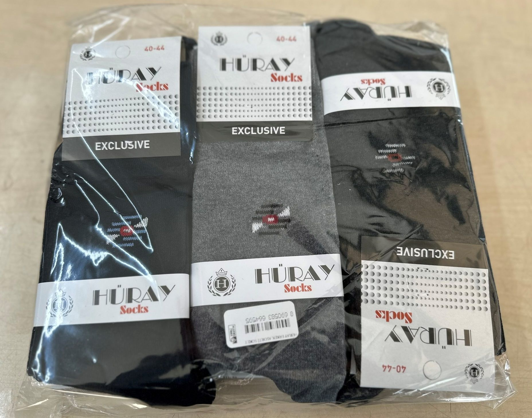 12'li Hüray Pamuklu Desenli Erkek Çorap