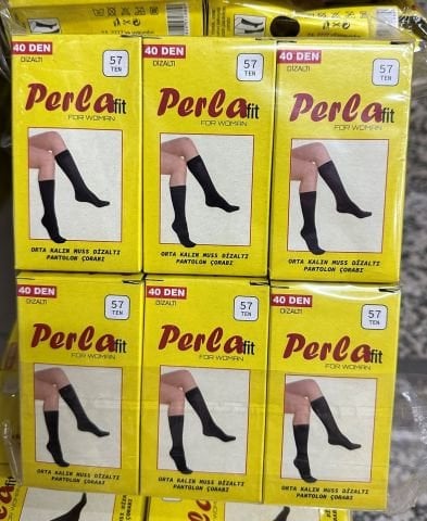 12'li Perla 40 Den Orta Kalın Muss Diz Altı Çorap