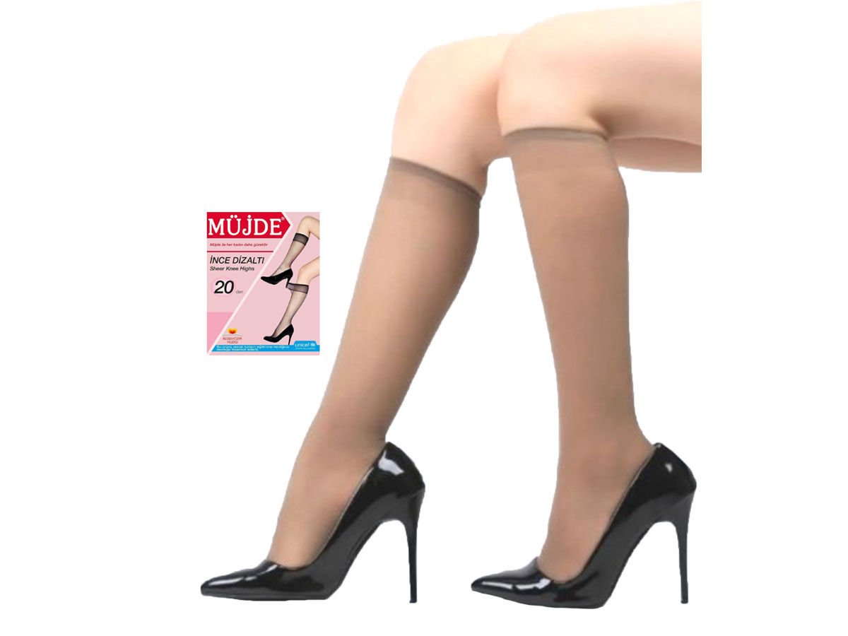 12'li Müjde Vizon Renk 20 Den Dizaltı Çorap 134828