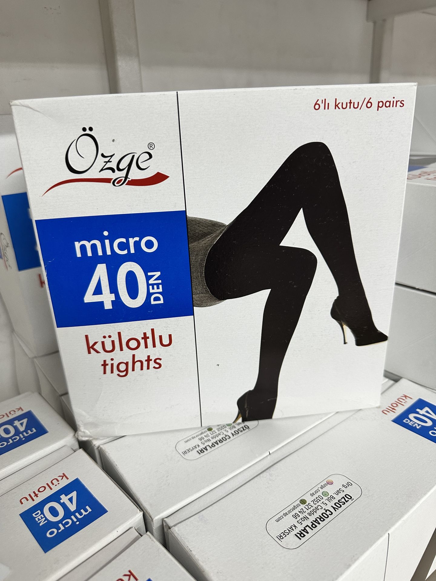 6'lı Özge Siyah Renk 40 Den Mikro Külotlu Çorap