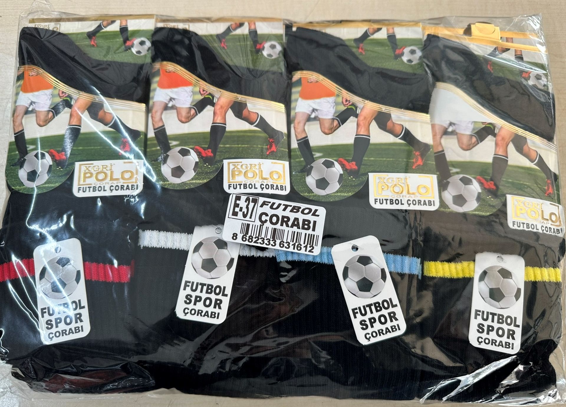 12'li XGRİ Polo Uzun Diz Altı Futbolcu Çorabı