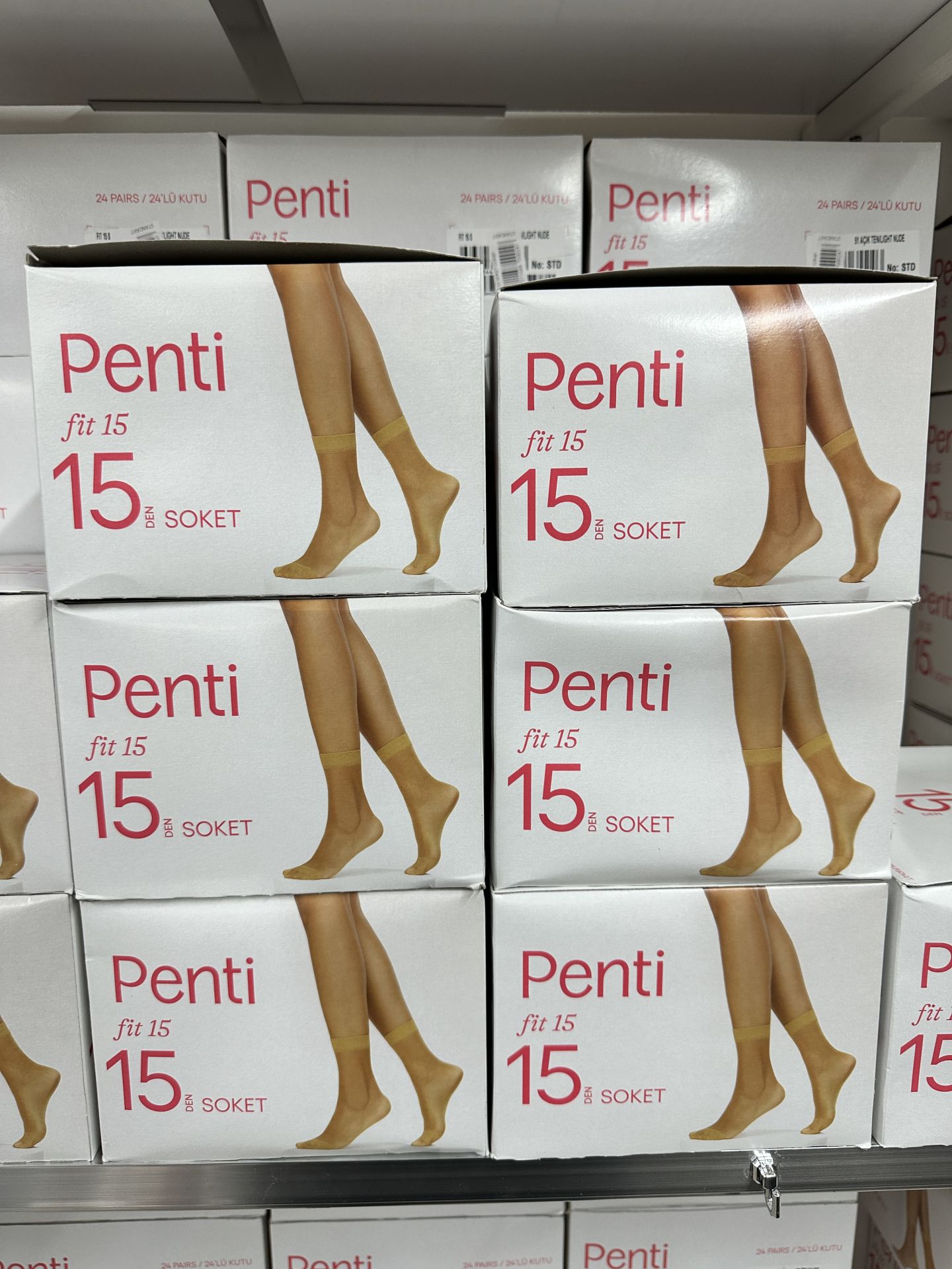 24'lü Penti Fit 15 Parlak İnce Soket Çorap 116881