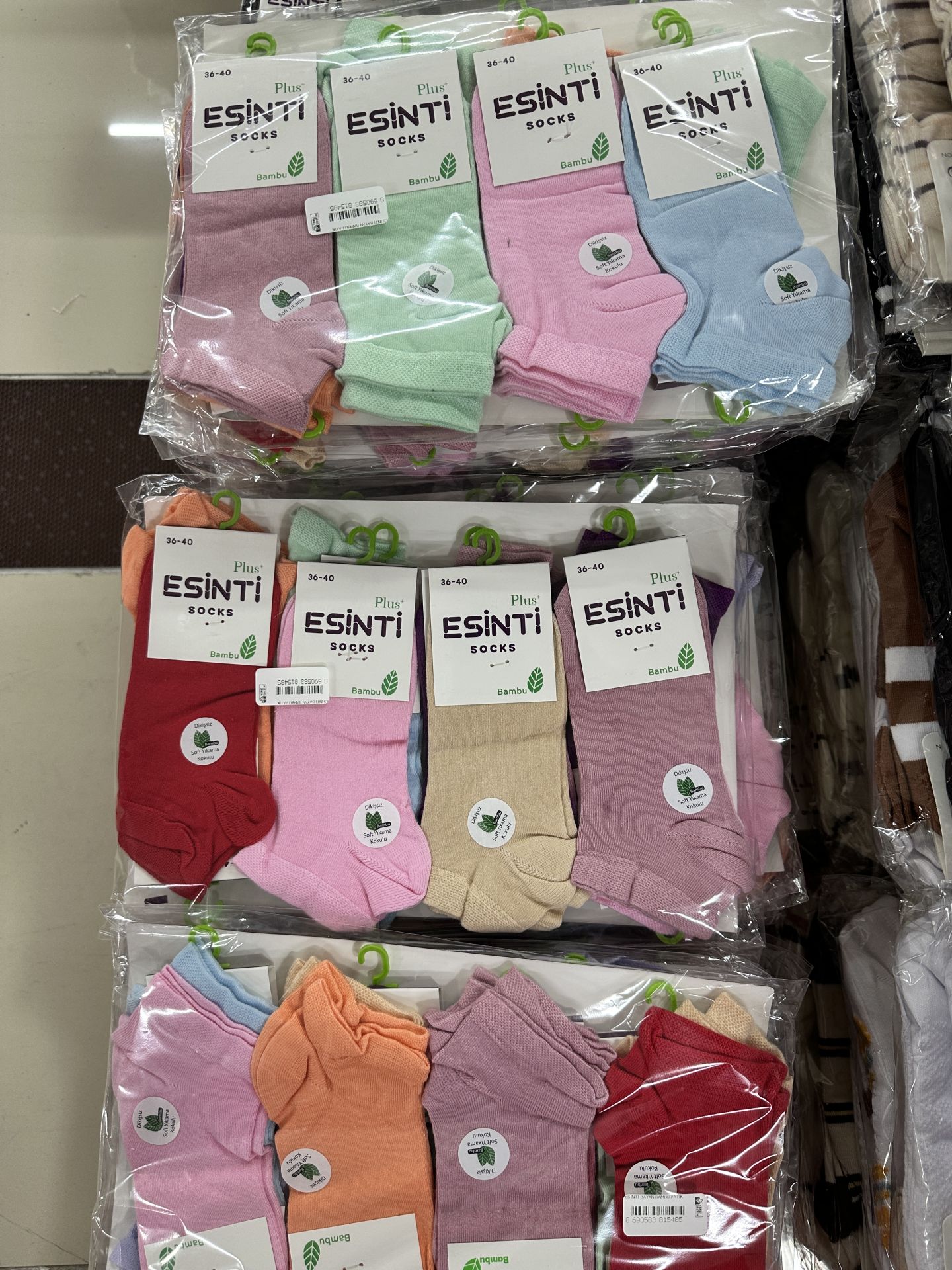 12'li Esinti Bambu Kadın Patik Çorap