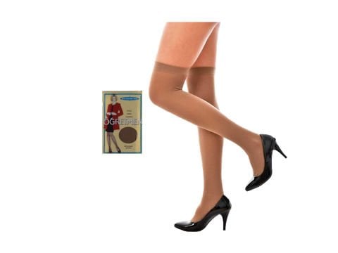 6'lı Orta Kalın 500/Siyah Denye Dizüstü Lastikli Çorap 116895