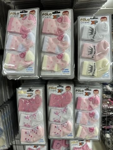 3'lü Kız Bebek Çorap (3 Çift Fiyatıdır)