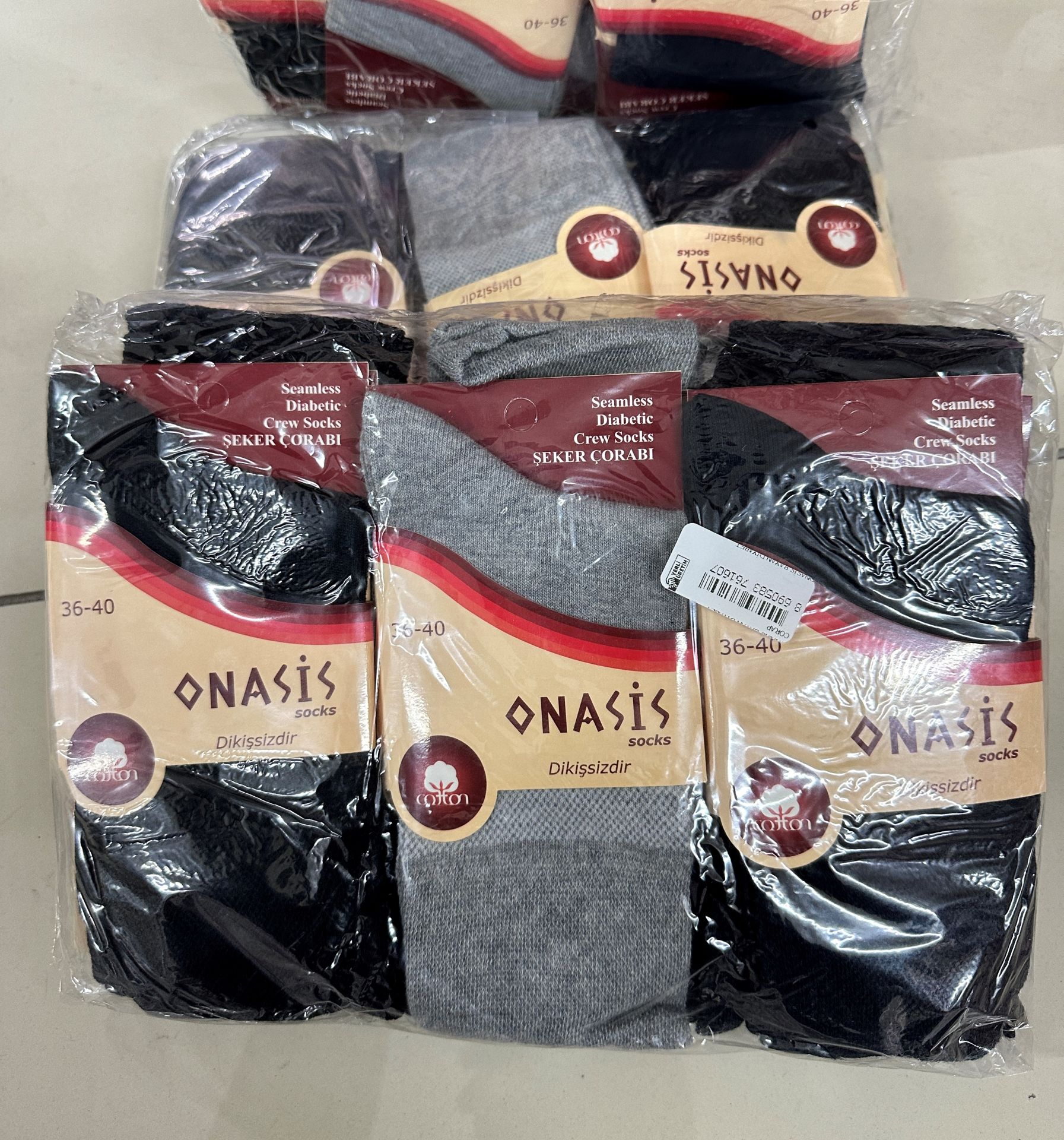 12'li Onasis Dikişsiz Pamuklu Kadın Diabet Şeker Çorabı