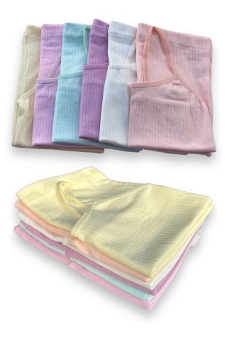 İp Askı Fitilli Kız Çocuk Atlet (6 Adet)