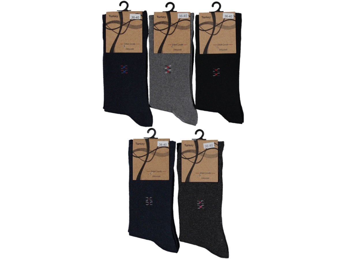 12'li Garson Desenli Dikişsiz Erkek Soket Çorap 149470