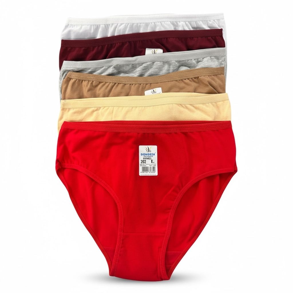 (1 Adet) Dondeza Düz Renk Elastane Bayan Bato Külot (M-2XL)