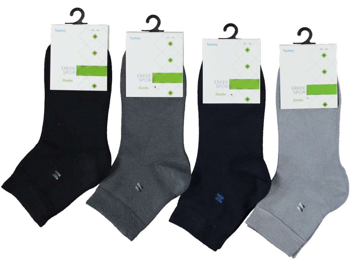 12'li Bambu Desenli Uzun Konç Erkek Patik Çorap 117629