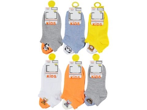 12'li Özel Emoji Nakışlı Penye Patik 166927