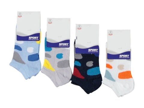 12'li Desenli Çocuk Patik Çorap 166044