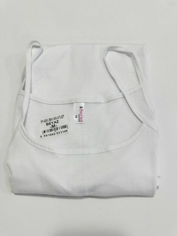 Saran %100 Penye Pamuk Lüks İp Askı Kadın Atlet