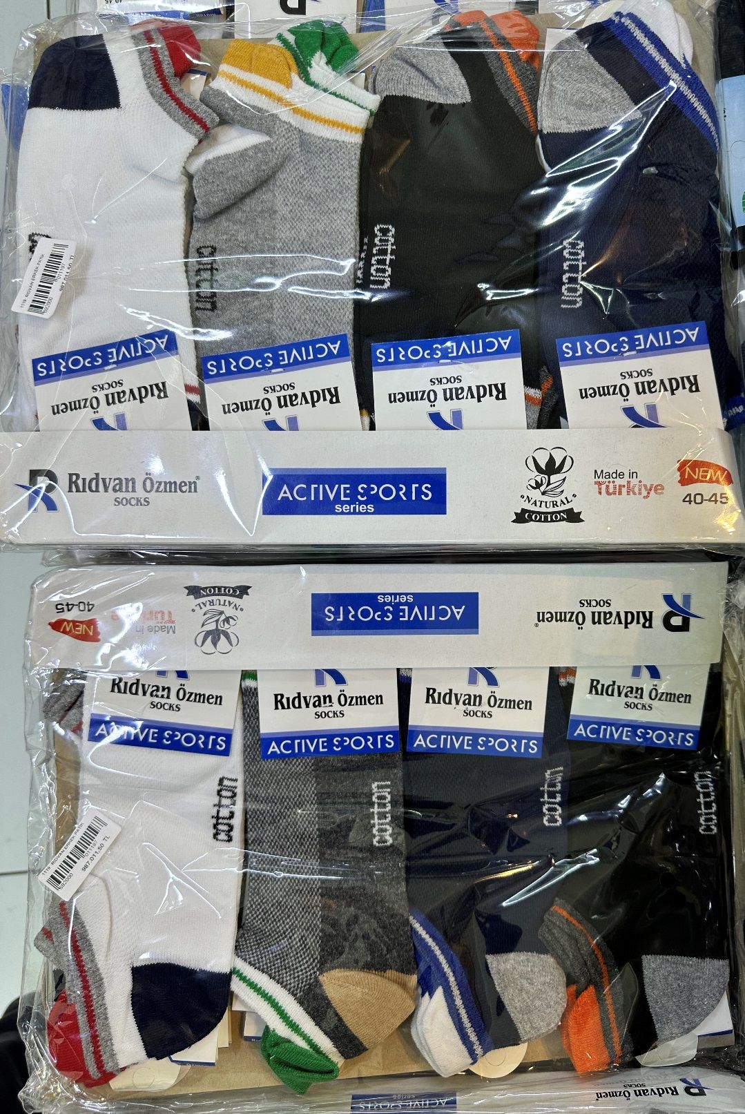 12'li Rıdvan Özmen Renkli Erkek Patik Çorap