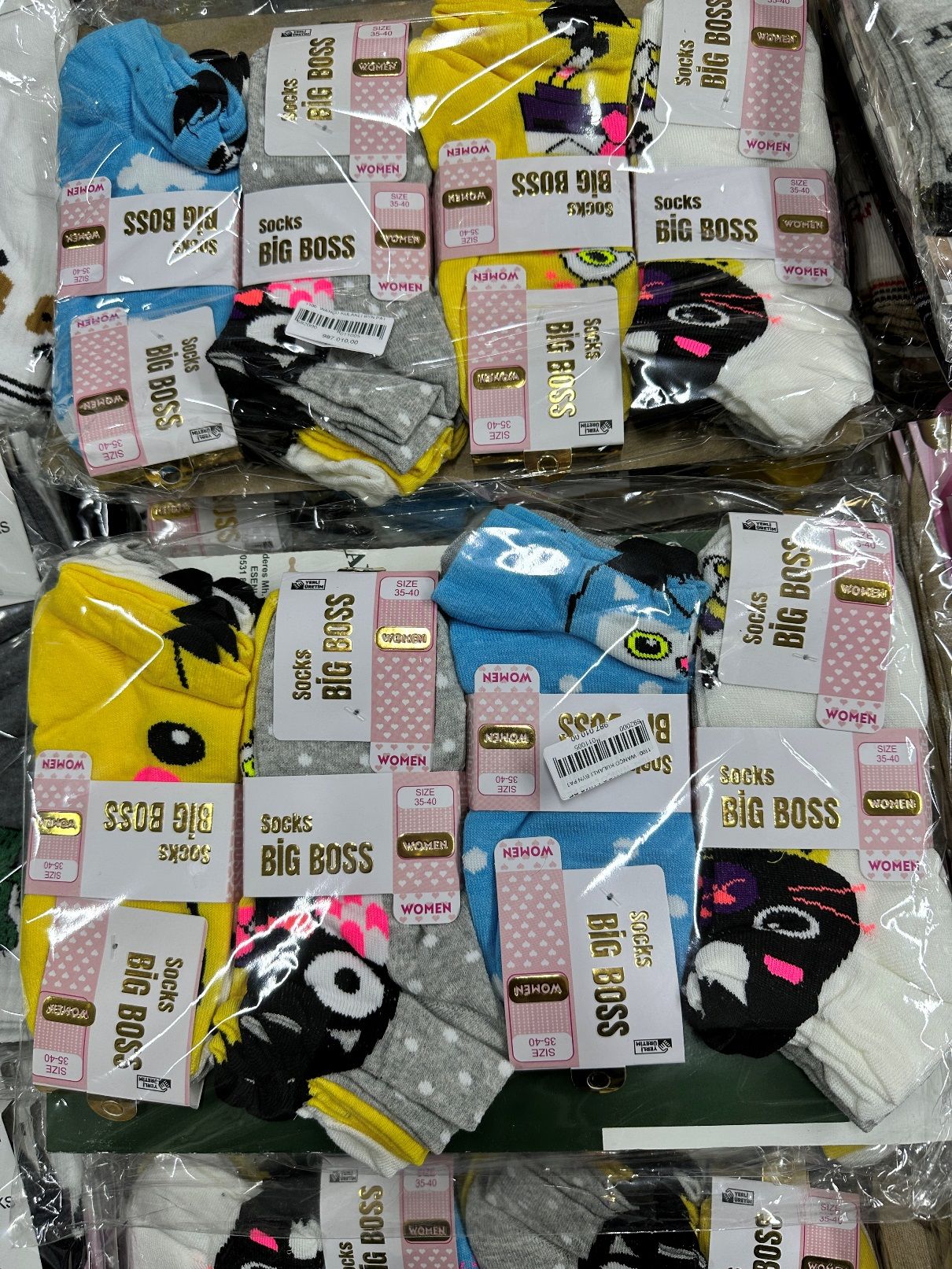 12'li Big Boss Kulaklı Bayan Patik Çorap