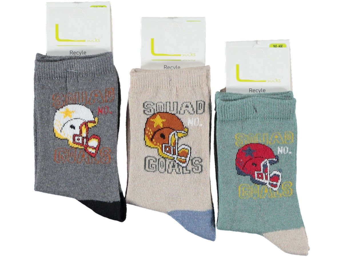 12'li Desenli Çocuk Soket Çorap 160879