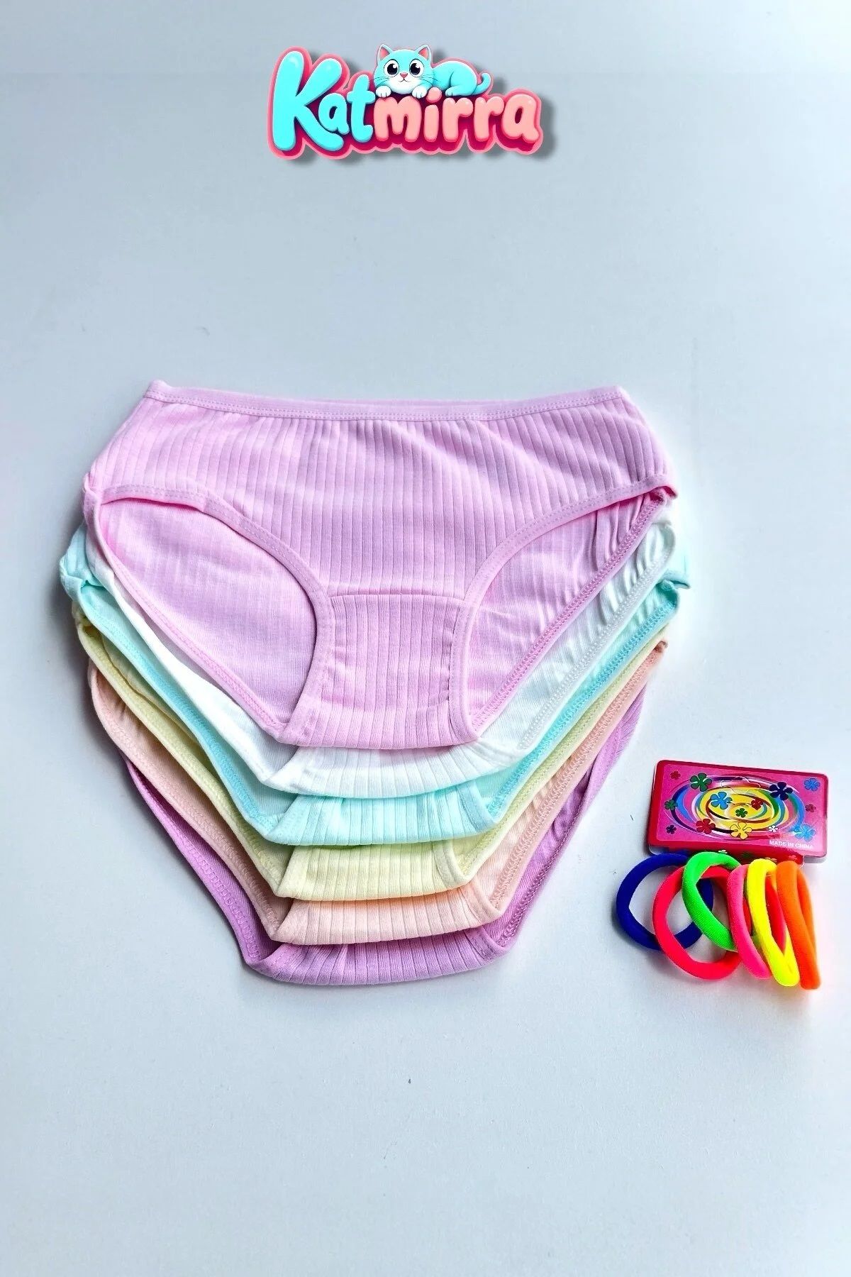 6'lı Dondeza Raporlu Kız Çocuk Külot +6'lı Lastik Hediye