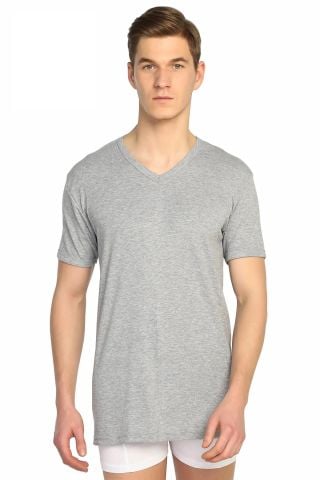 Tutku V Yaka Ribana Erkek Fanila TER0107 L - GRİ