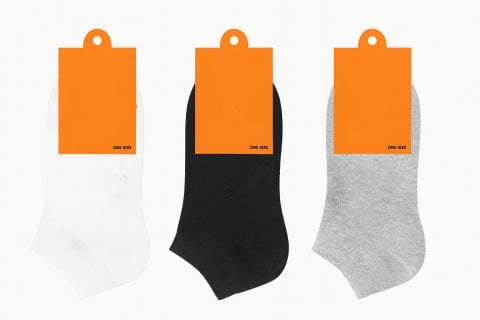 12'li Kısa Konç Markalı Erkek Penye Patik Çorap