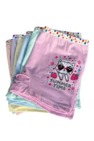6'lı Dondeza Pastel Renk Kız Çocuk Boxer
