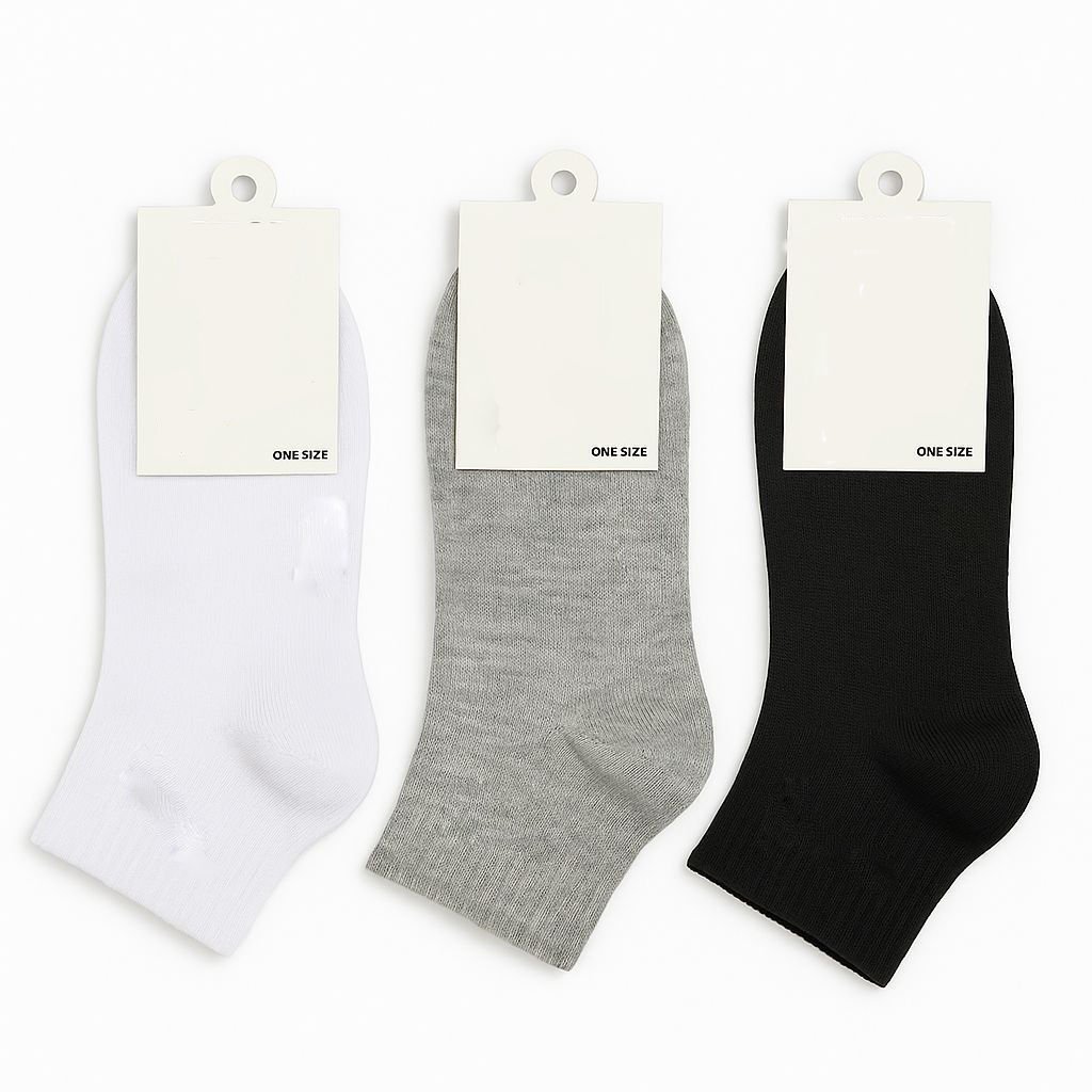 12'li Erkek Yarım Konç Markalı Spor Çorap