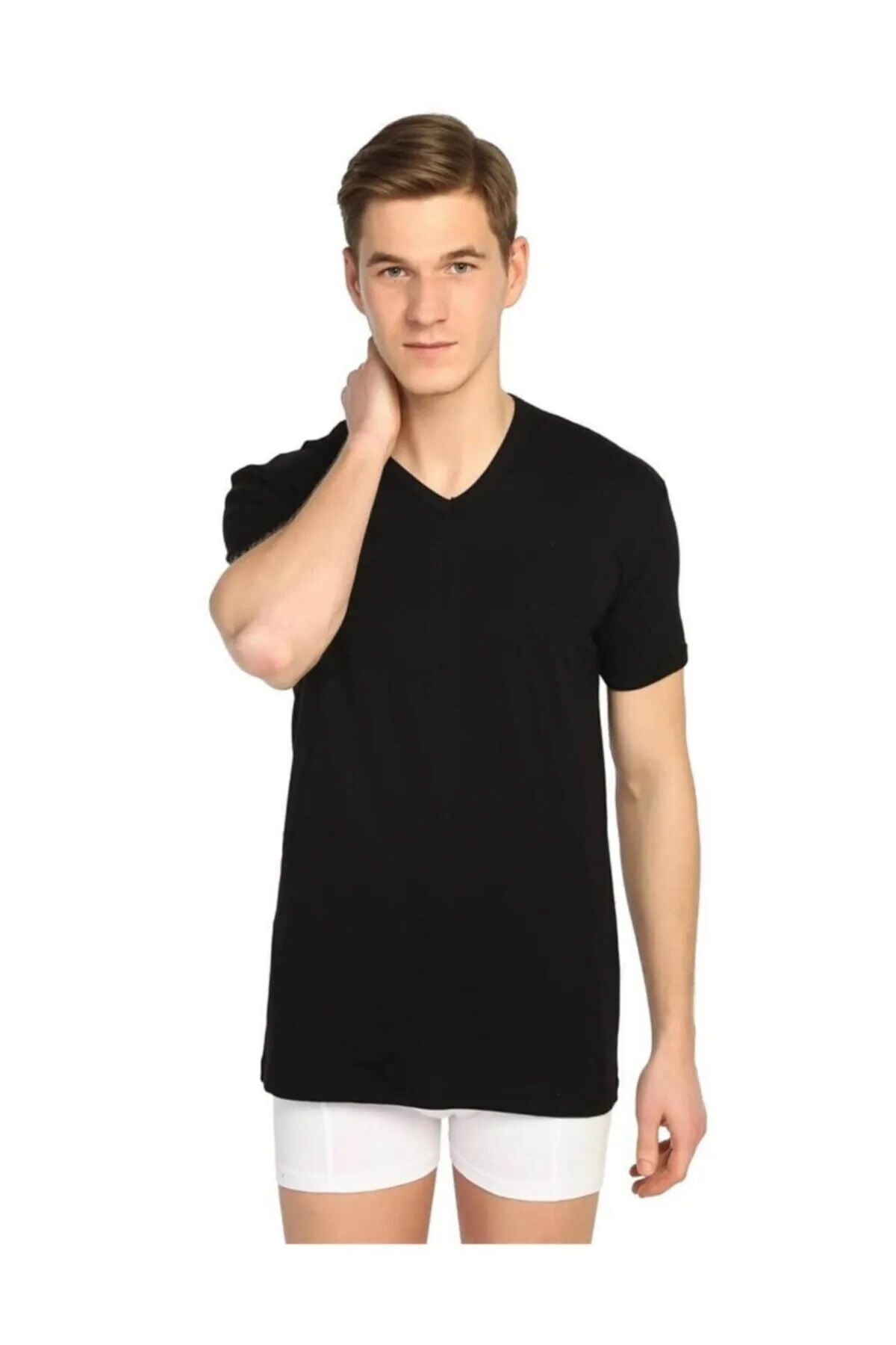 Tutku V Yaka Ribana Erkek Fanila TER0107 XL - SİYAH