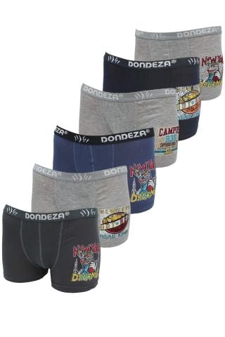 6'lı Dondeza 501 Baskılı Erkek Çocuk Boxer