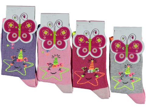 12'li Desenli Kız Soket Çorap 149799