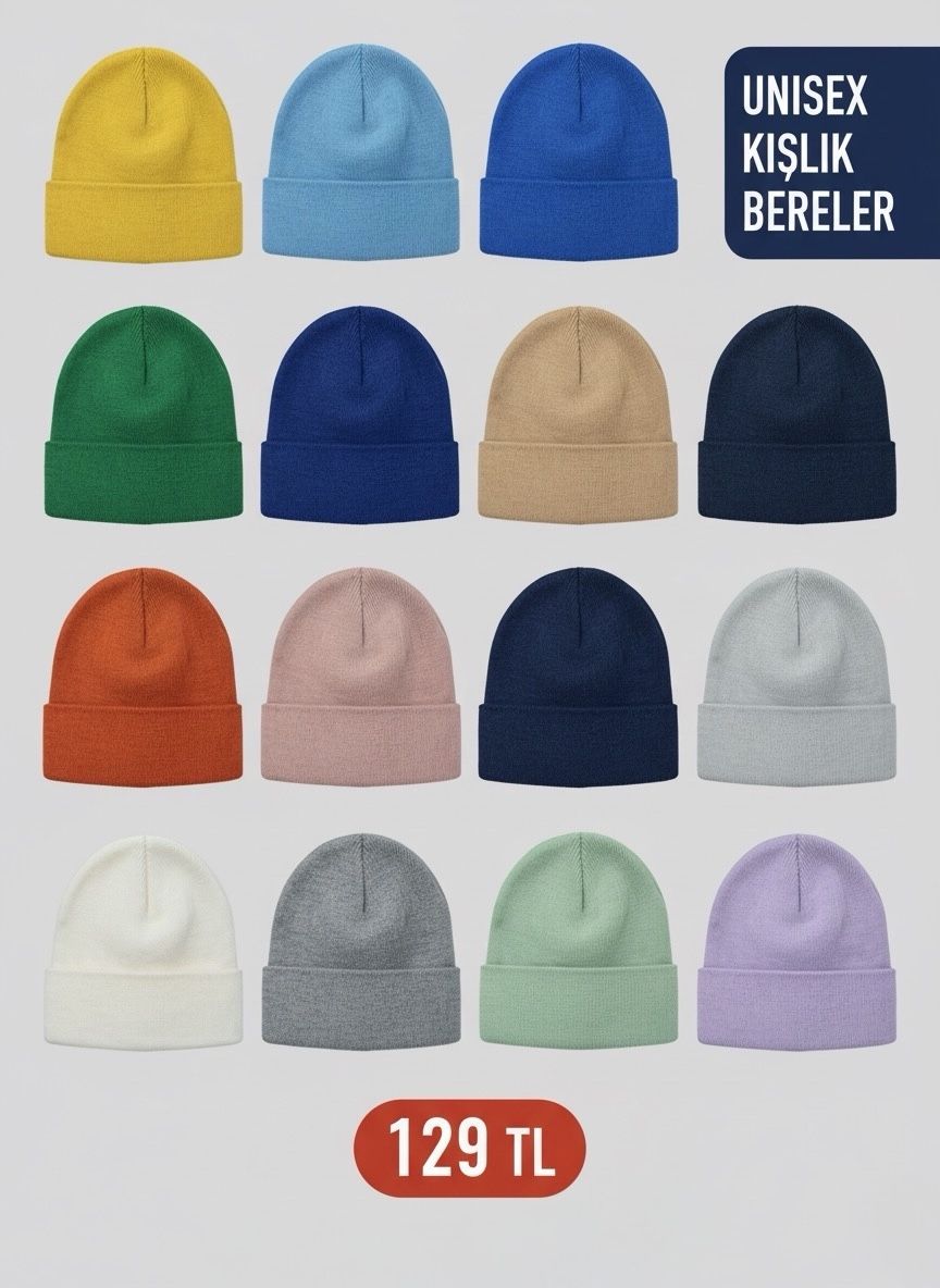 Unisex Bay Bayan Kışlık Örme Bereler