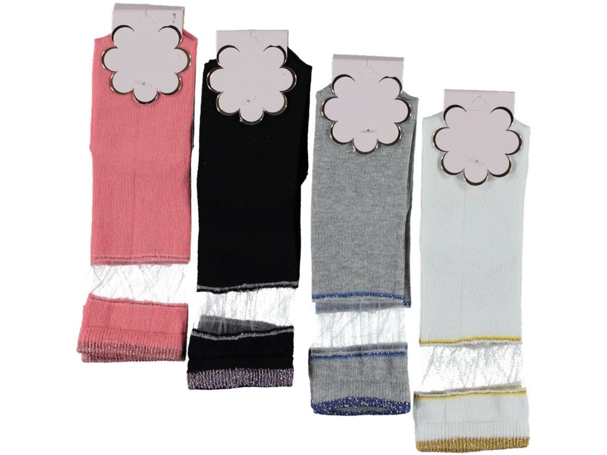 Dizaltı Düz Kız Çorap 12'li