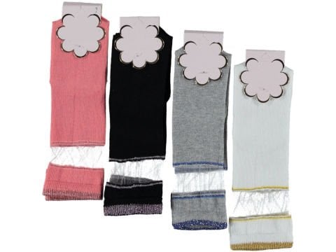 Dizaltı Düz Kız Çorap 12'li