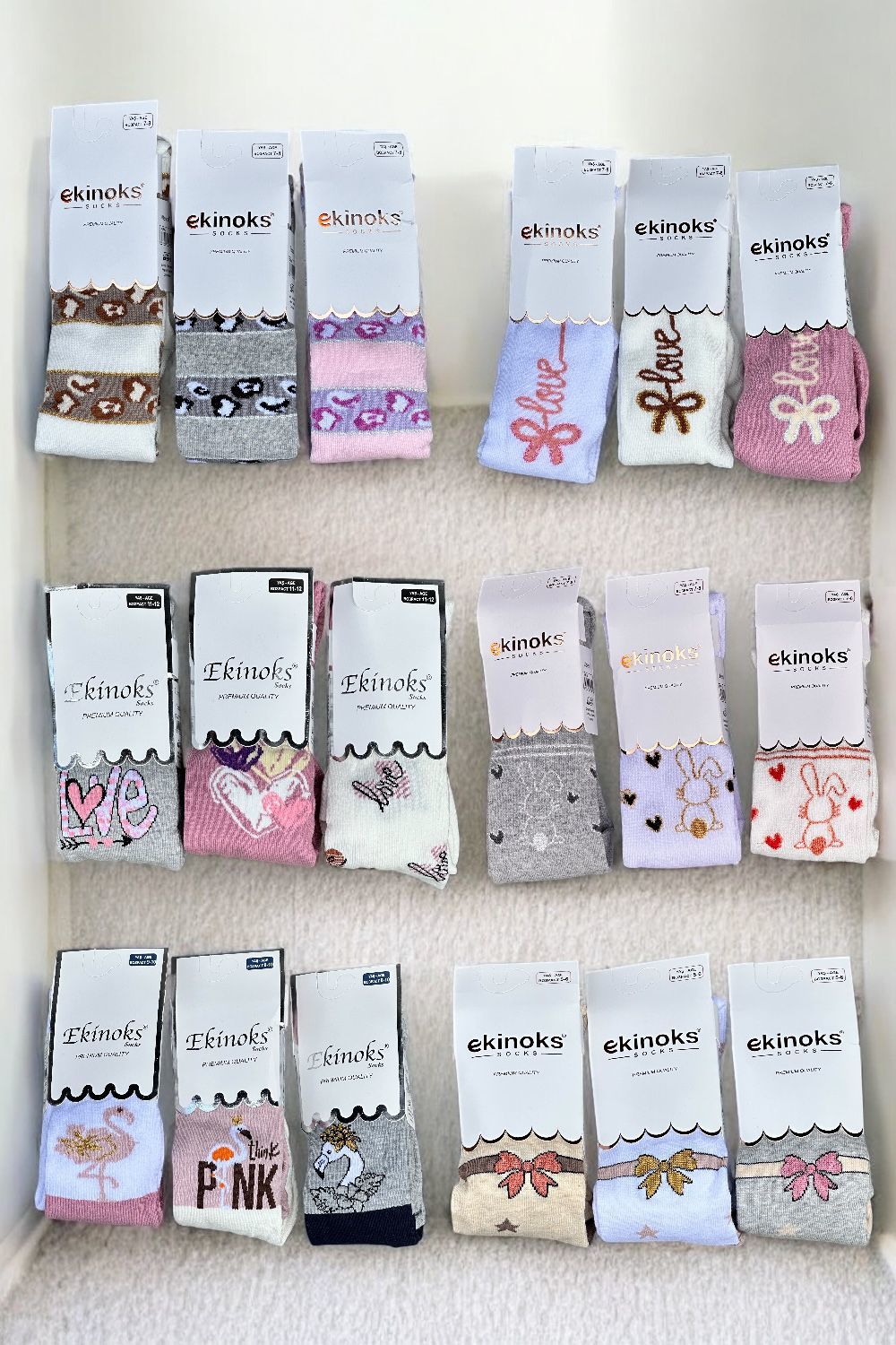 3'lü Desenli Çocuk Külotlu Çorap (Kız Çocuk Lastik Hediyeli)