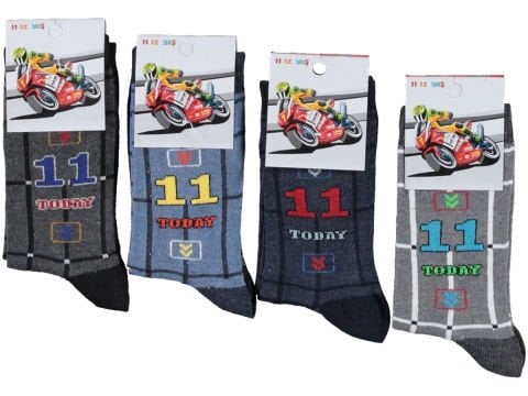 12'li Desenli Kız/Erkek Çocuk Soket Çorap 137980