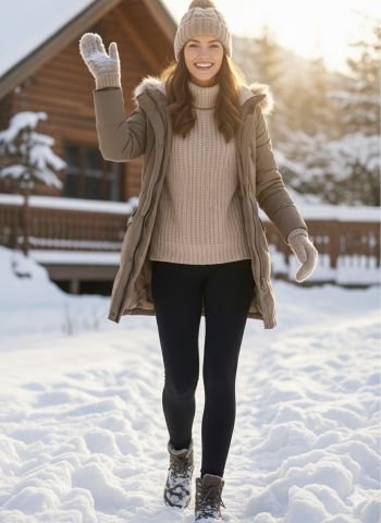 Dikişsiz Korseli Termal Peluş Kışlık Kadın Tayt