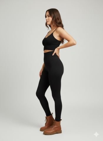 Dikişsiz Korseli Termal Peluş Kışlık Kadın Tayt